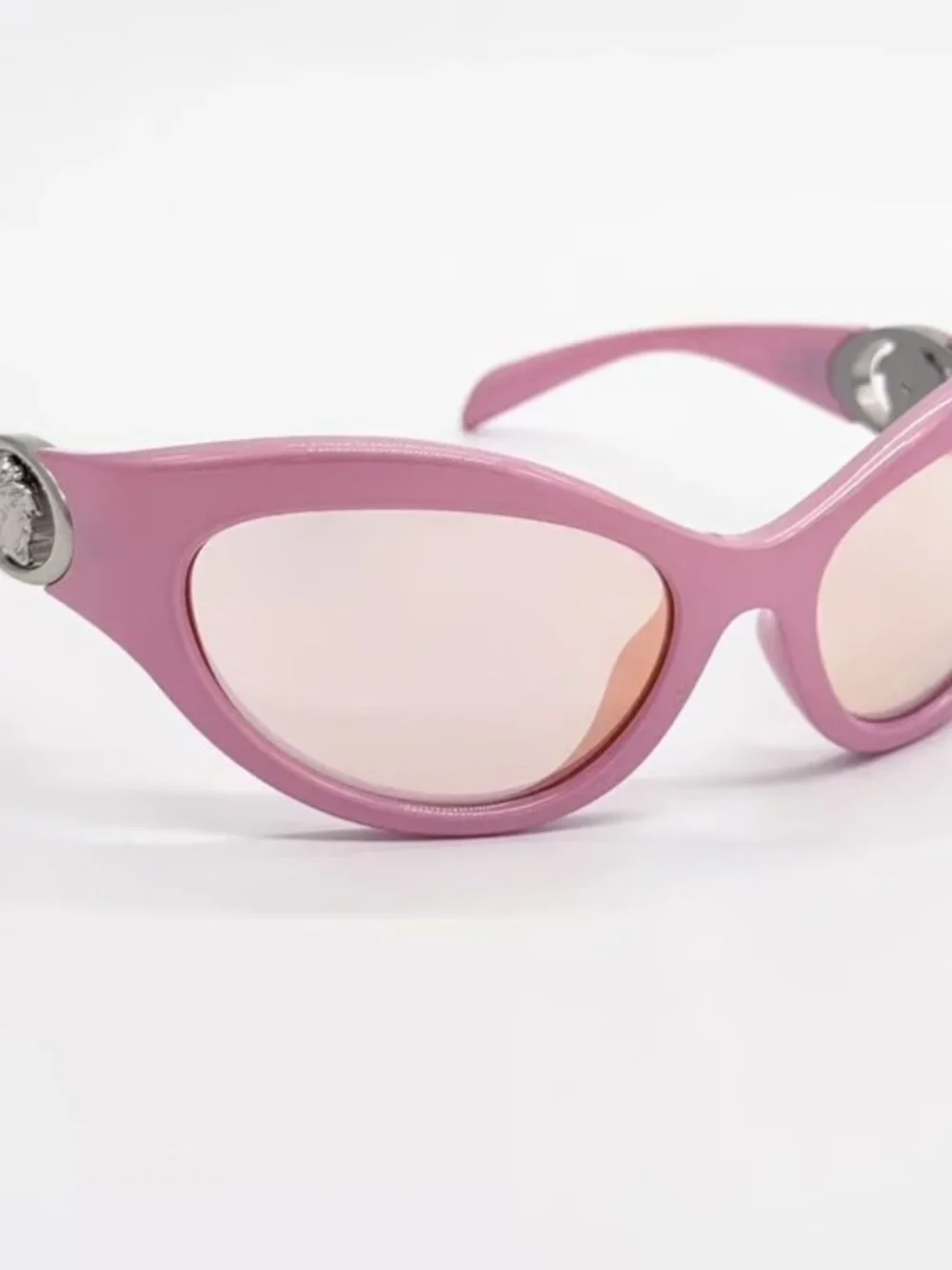 NEW VERSACE VE4485 5521/Z PINK ROSE GOLD MIRROR PINK LENS SUNGLASSES AUTHENTIC